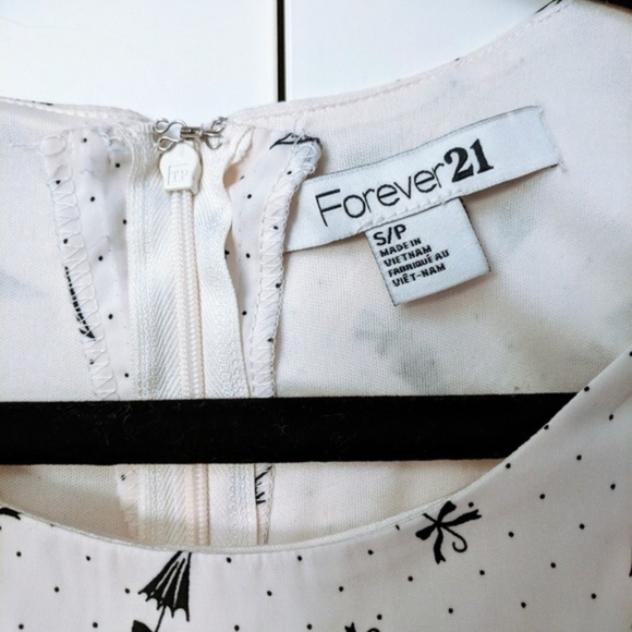Forever 21 Umbrella Print Skater Dress 90s - Size Small - Picture 4 of 7